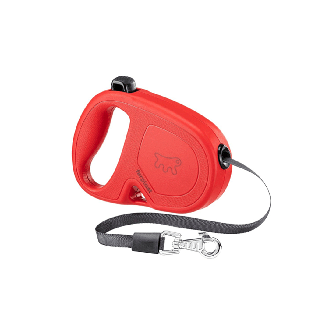 75093222 FP FLIPPY ONE, CORREA RETRACTIL EN CINTA, 5 mt, M, ROJO - Imagen 1