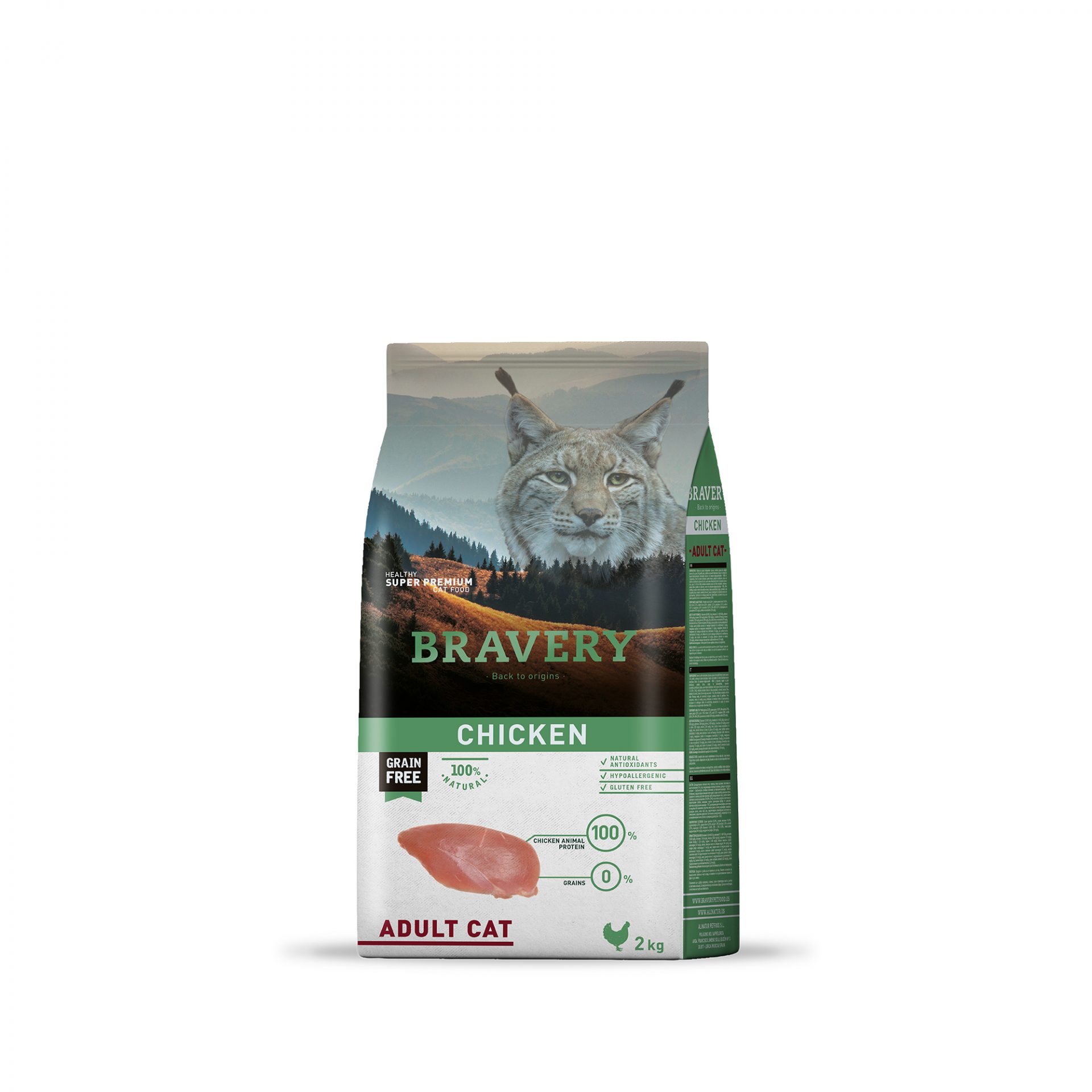 4GA020029 BRAVERY CHICKEN ADULT CAT 2 KG - Imagen 1