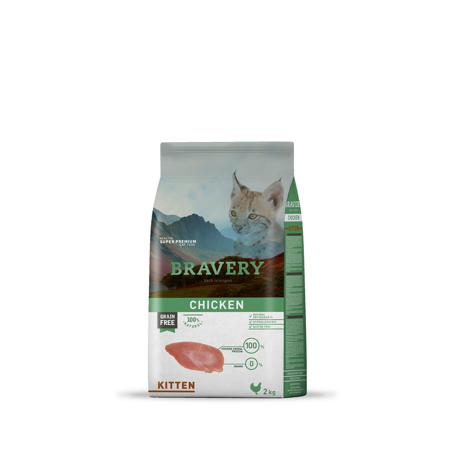 4GA020031 BRAVERY CHICKEN KITTEN 2 KG - Imagen 1