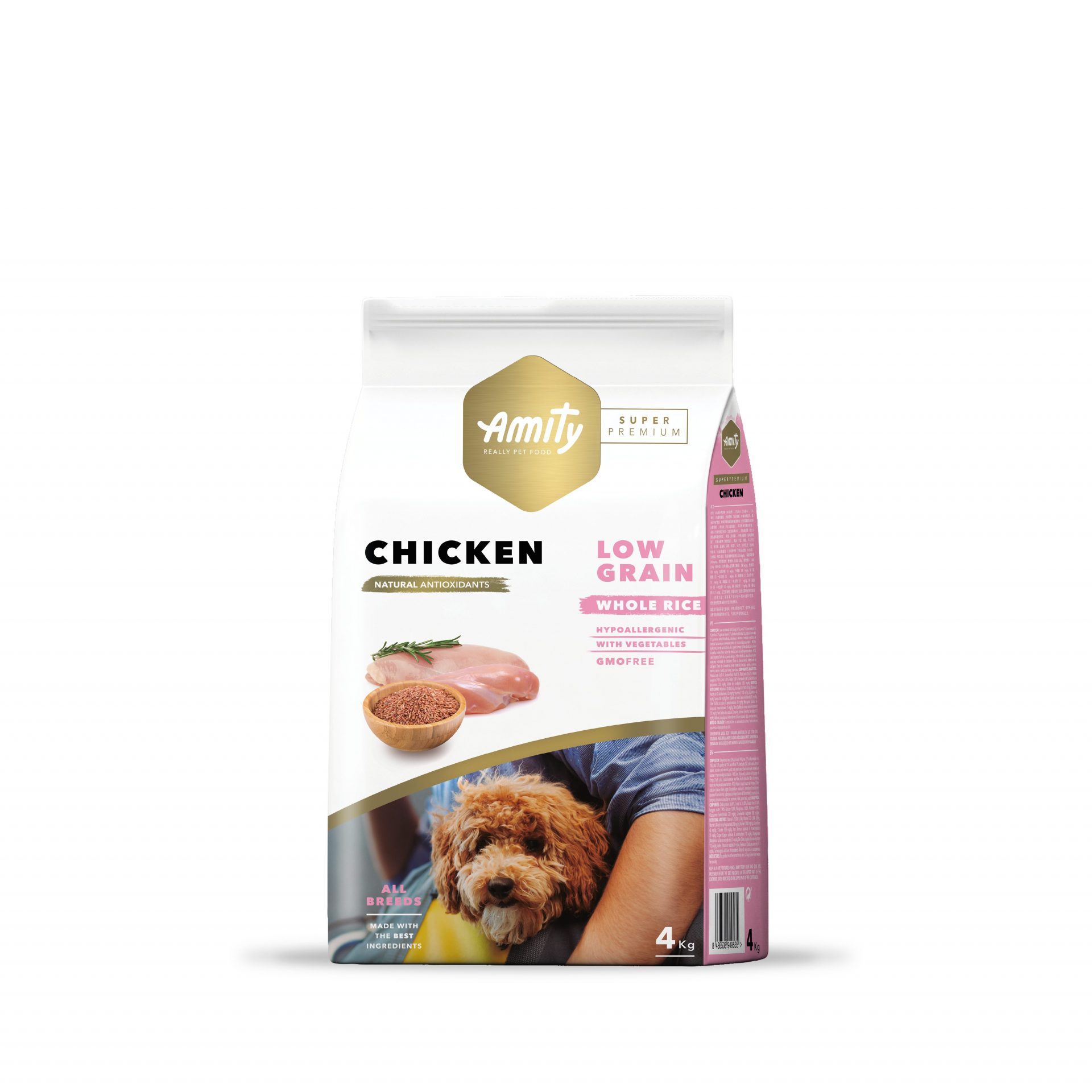 4PE040075 AMITY SP LOW GRAIN CHICKEN ADULT 4 KG - Imagen 1