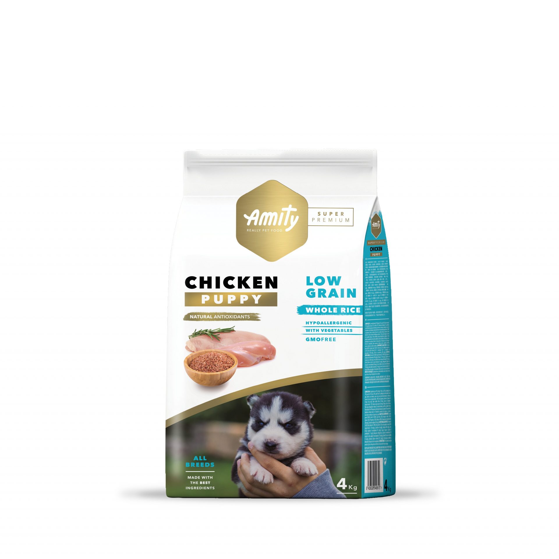 4PE040079 AMITY SP LOW GRAIN CHICKEN PUPPY 4 KG - Imagen 1