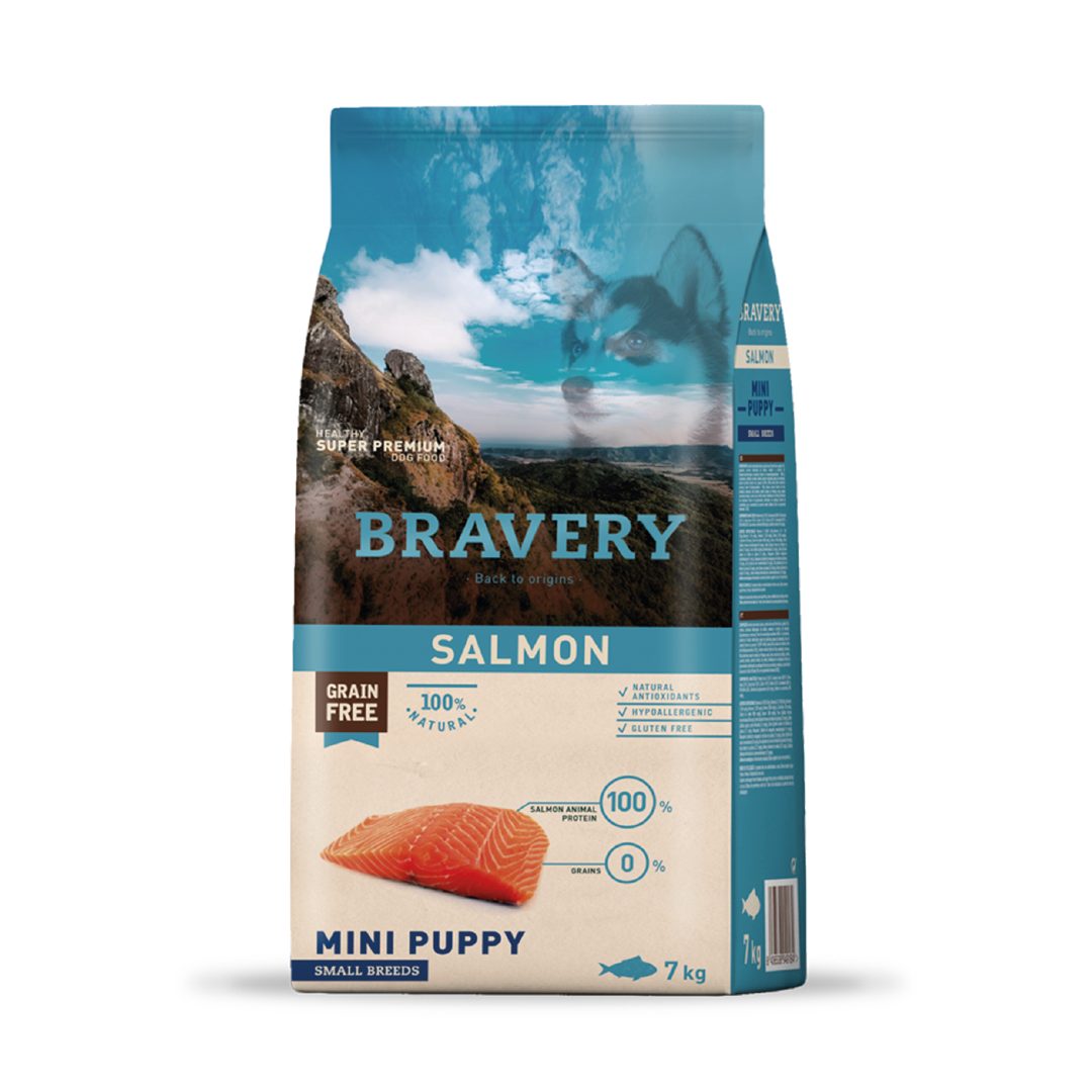 4PE070007 BRAVERY SALMON MINI PUPPY SMALL BREEDS 7 KG - Imagen 1