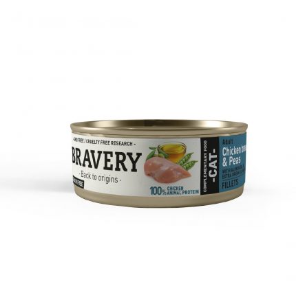 BRAVERY CHICKEN AND PEAS ADULT CAT WET FOOD 70 GR