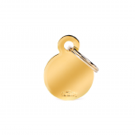 MY FAMILY SMALL ROUND GOLDEN BRASS