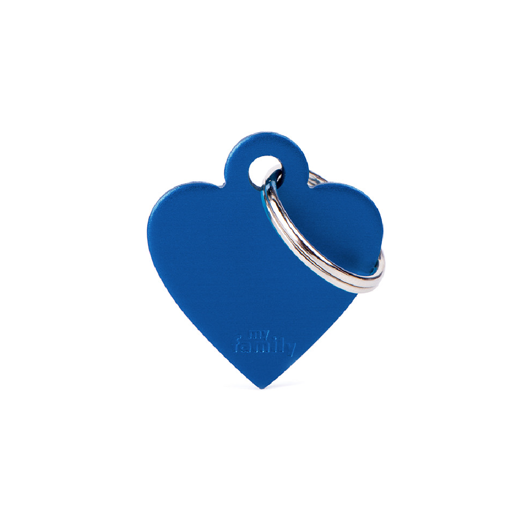 MFB23 (1) MY FAMILY SMALL HEART ALUMINUM BLUE - Imagen 1