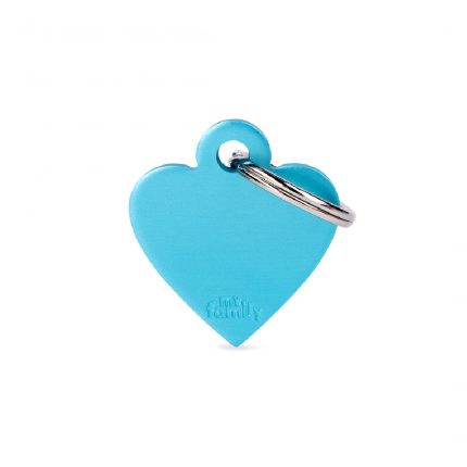 MY FAMILY SMALL HEART ALUMINUM LIGHT BLUE