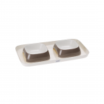 FP BANDEJA GLAM XSMALL C/PLATOS, 40x23 cm/400 ml x2, GRIS
