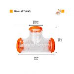 FP TUBO PARA HAMSTER EN FORMA DE T, 14x10h cm /6 cm diam - Imagen 2