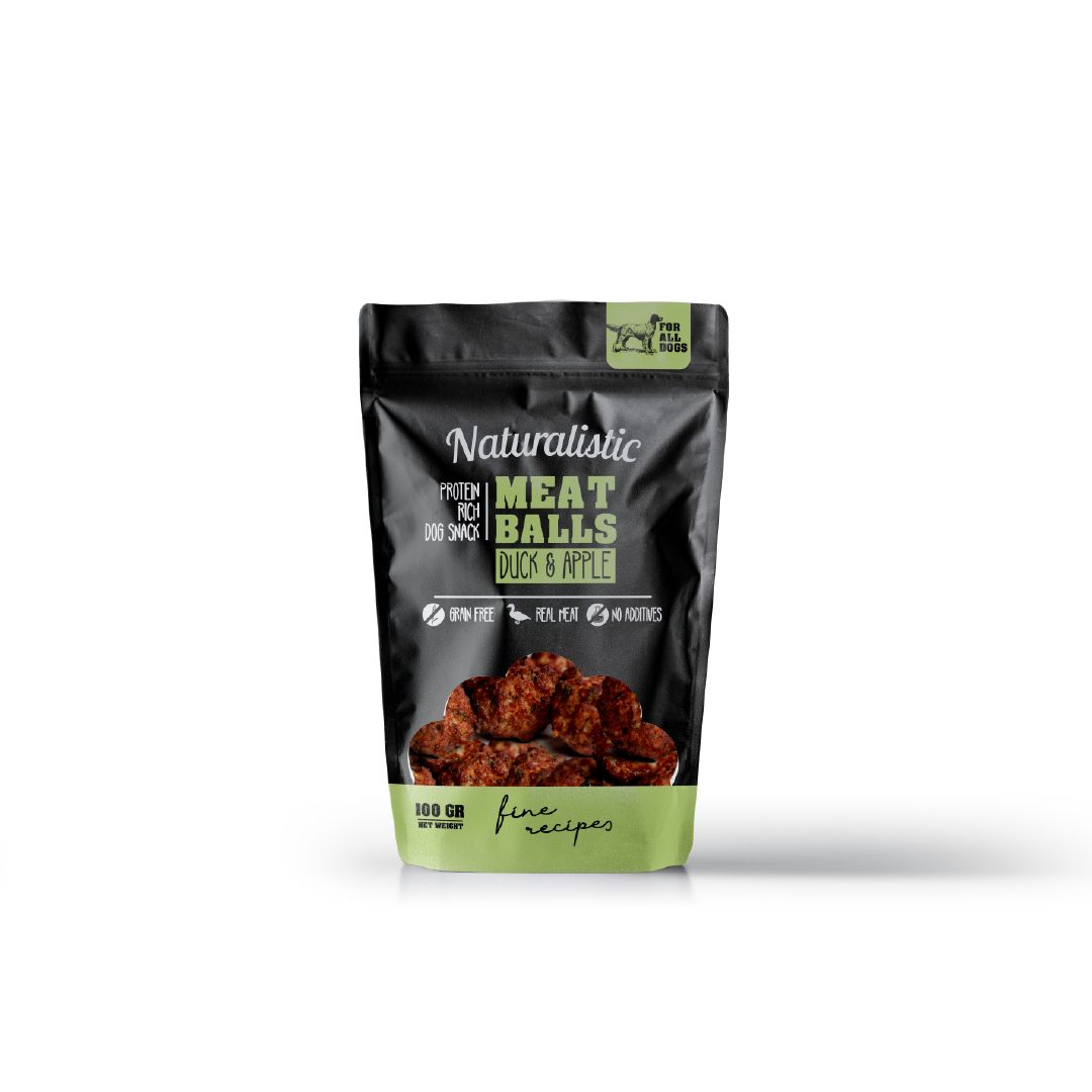 C2234 (1) MEATBALLS DUCK AND APPLE, 100 GR - Imagen 1