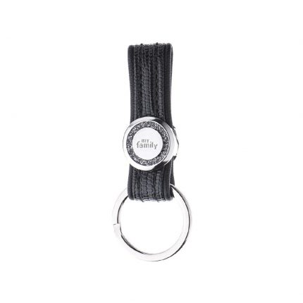 MY FAMILY BLACK GLITTER SAINT TROPEZ KEYRING