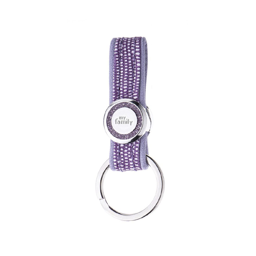 MF1100 MY FAMILY VIOLET GLITTER SAINT TROPEZ KEYRING - Imagen 1