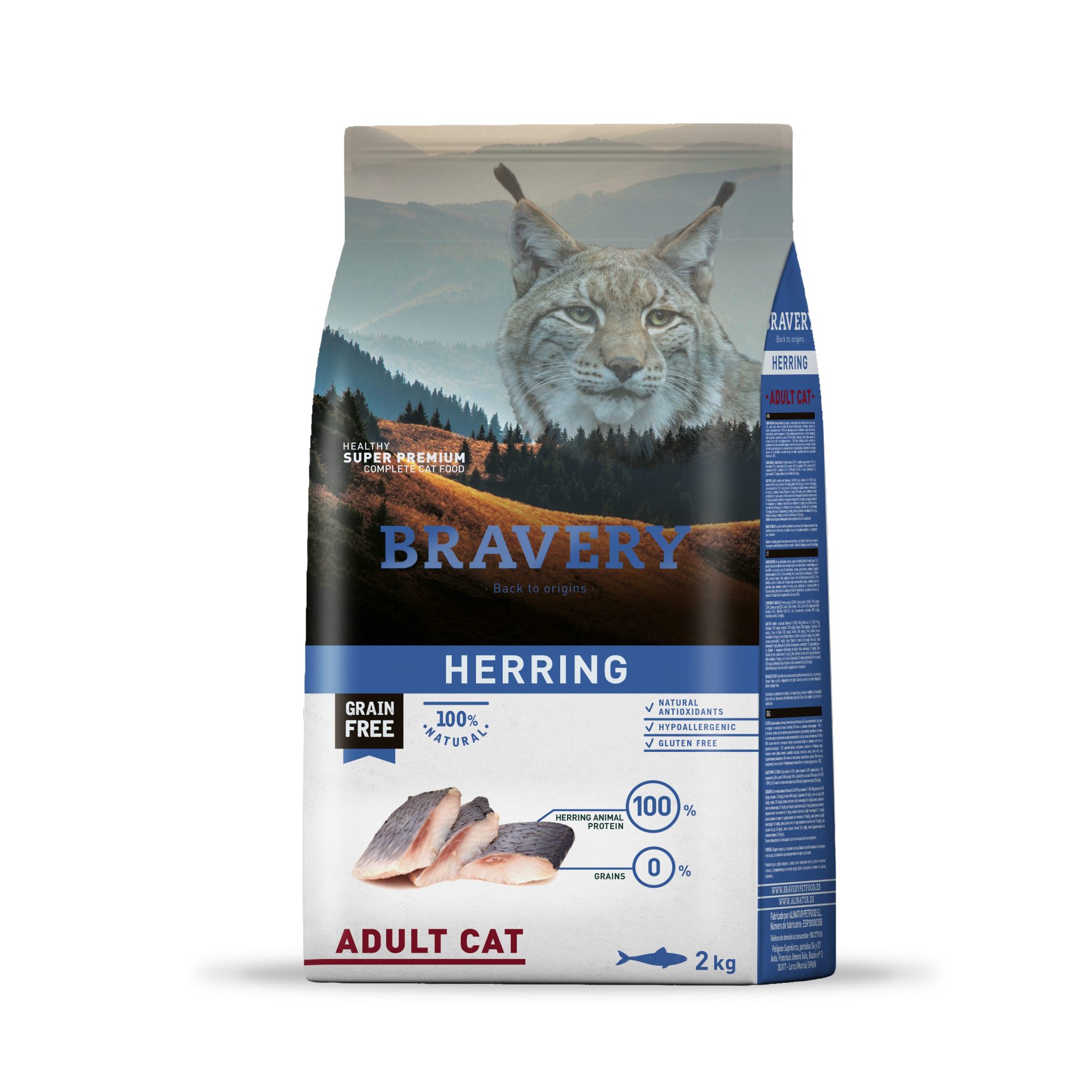 4GA020034 BRAVERY HERRING ADULT CAT 2 KG - Imagen 1