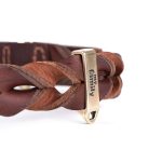 MF COLLAR ASCOT, CUERO TRENZADO CAFE, 35/45-2,2 cm / MD - Imagen 3