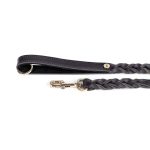 MF CORREA ASCOT, CUERO TRENZADO NEGRO, 180 cm