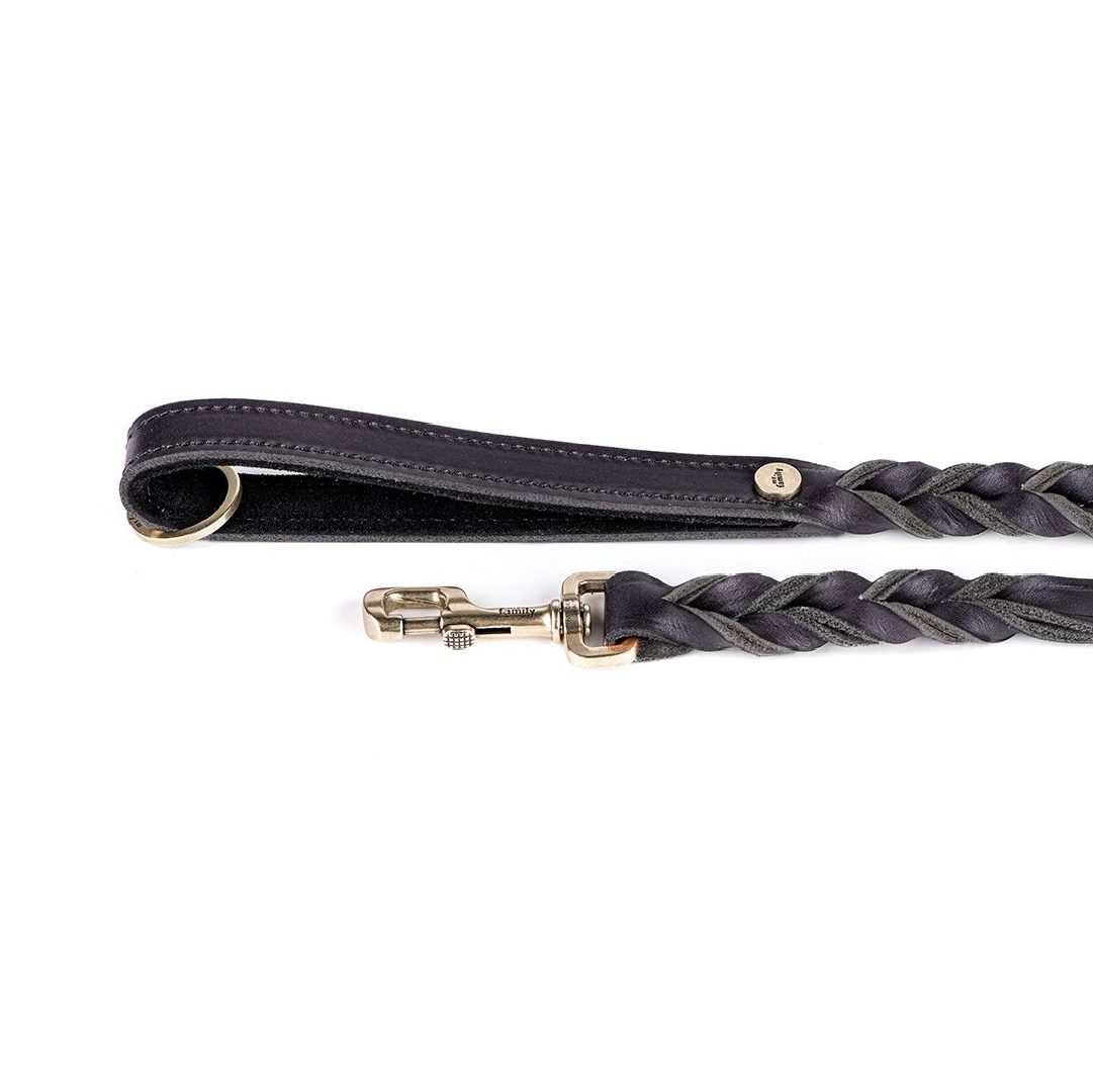 MF5124 (1) MF CORREA ASCOT, CUERO TRENZADO NEGRO, 180 cm - Imagen 1