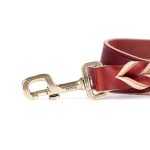 MF CORREA ASCOT, CUERO TRENZADO ROJO, 180 cm - Imagen 2