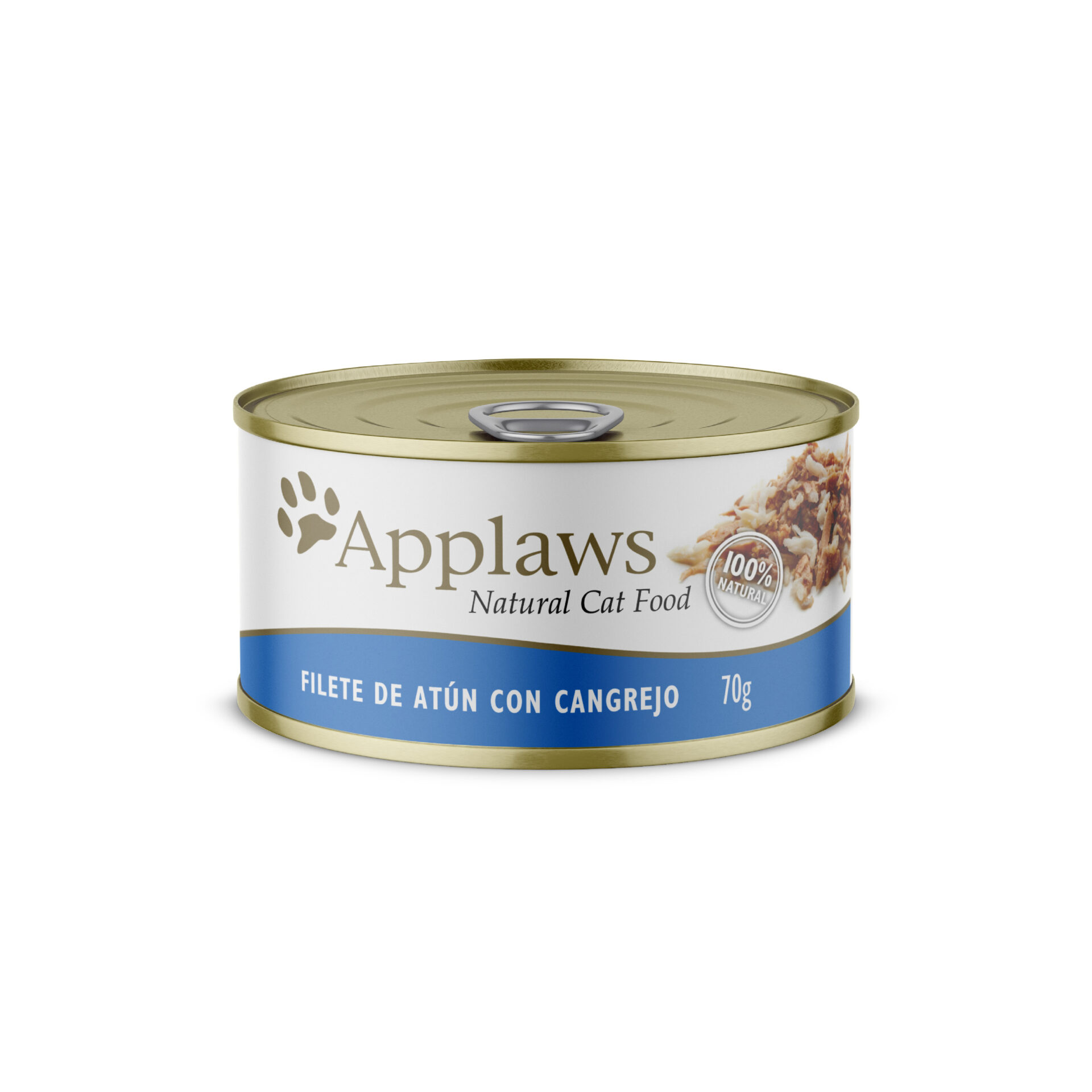 1026LA-A (1) APPLAWS GATO FILETE DE ATUN-CANGREJO CON CALDITO, 70 GR - Imagen 1