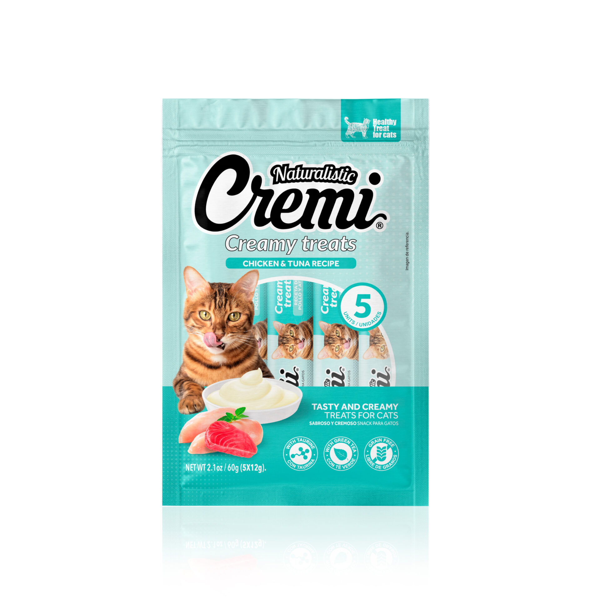 C2548 (1) NT CREMI CHICKEN & TUNA RECIPE, 5 SACHET - Imagen 1