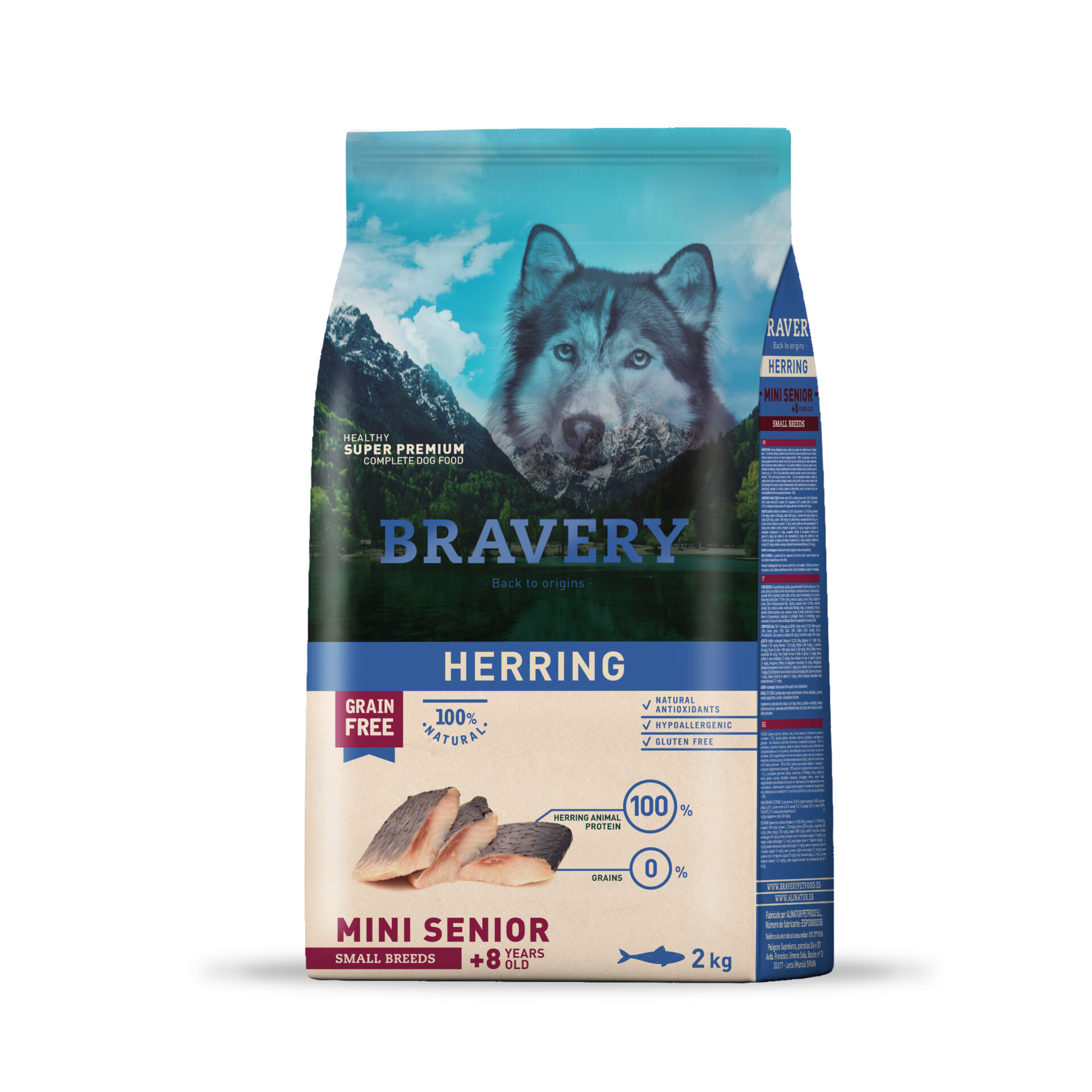 4PE020014 BRAVERY HERRING SENIOR SMALL BREEDS 2 KG - Imagen 1